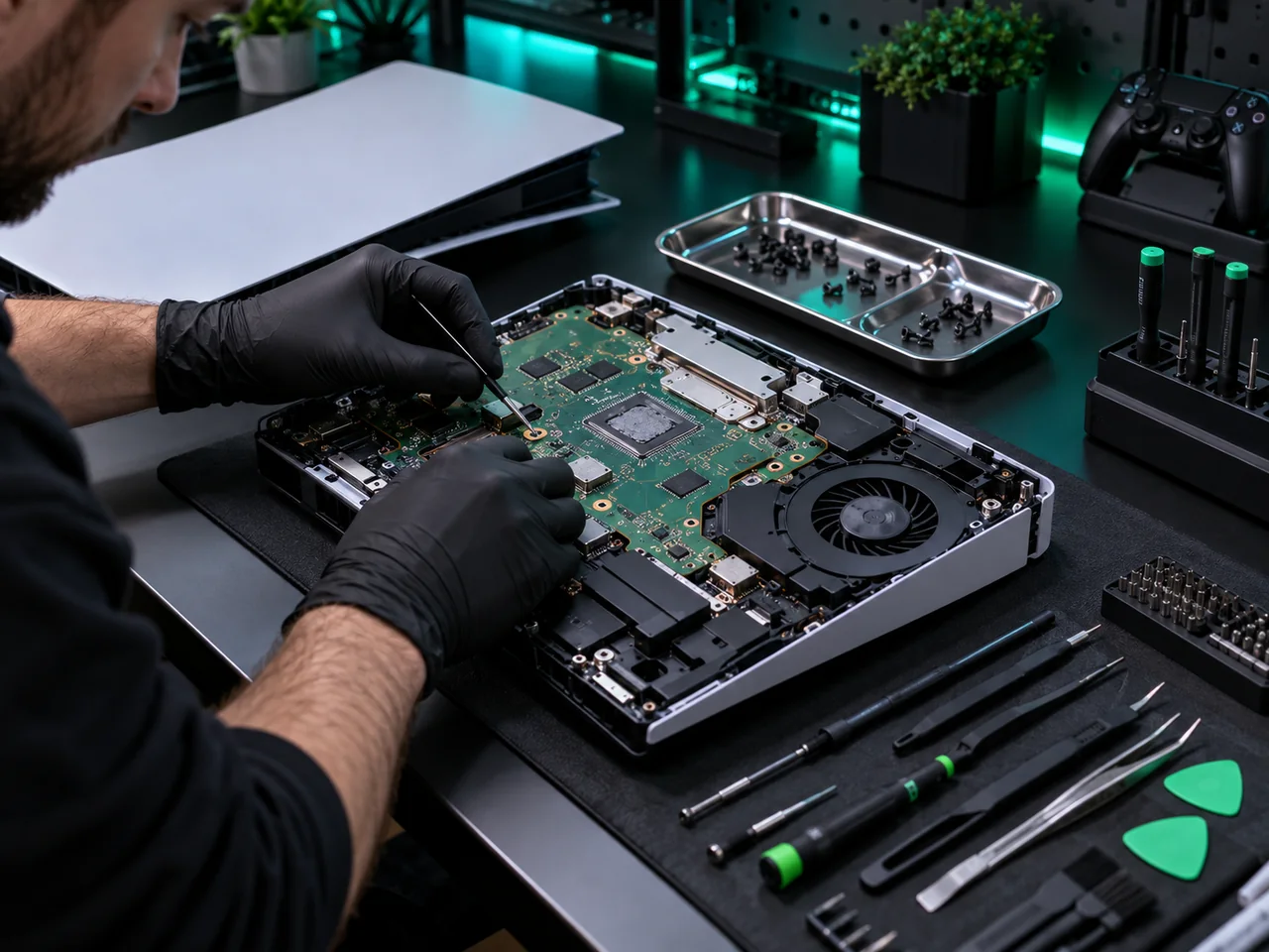 Console durante manutenzione tecnica